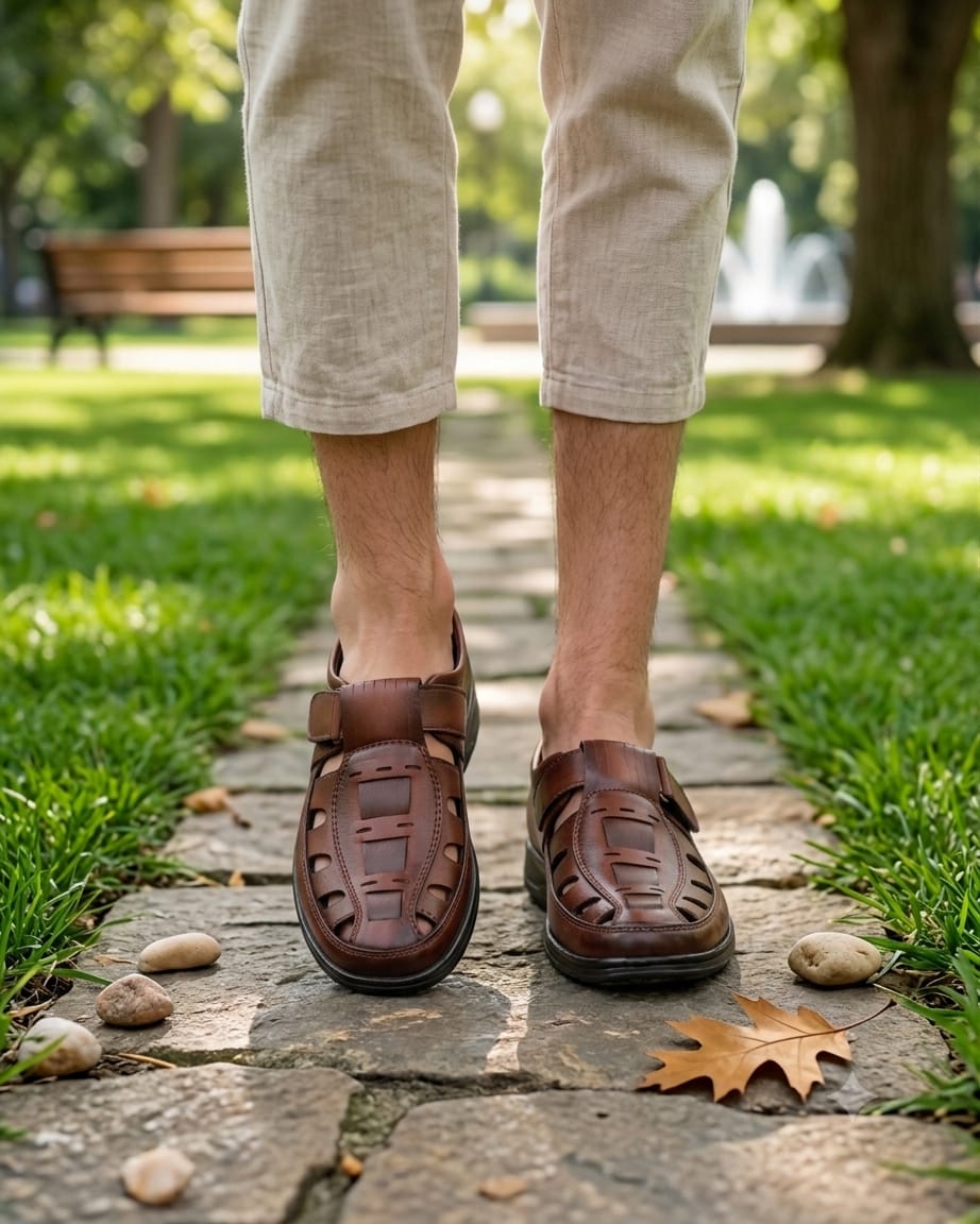 Ultra Soft and Comfortable shoes for Men's ( TPR -210 )-BROWN