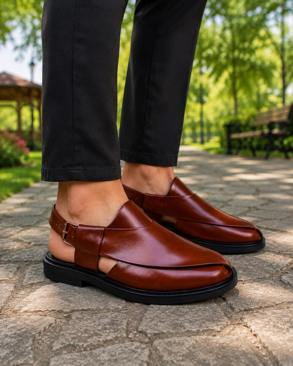 Peshawari Chappal for Men's - BROWN