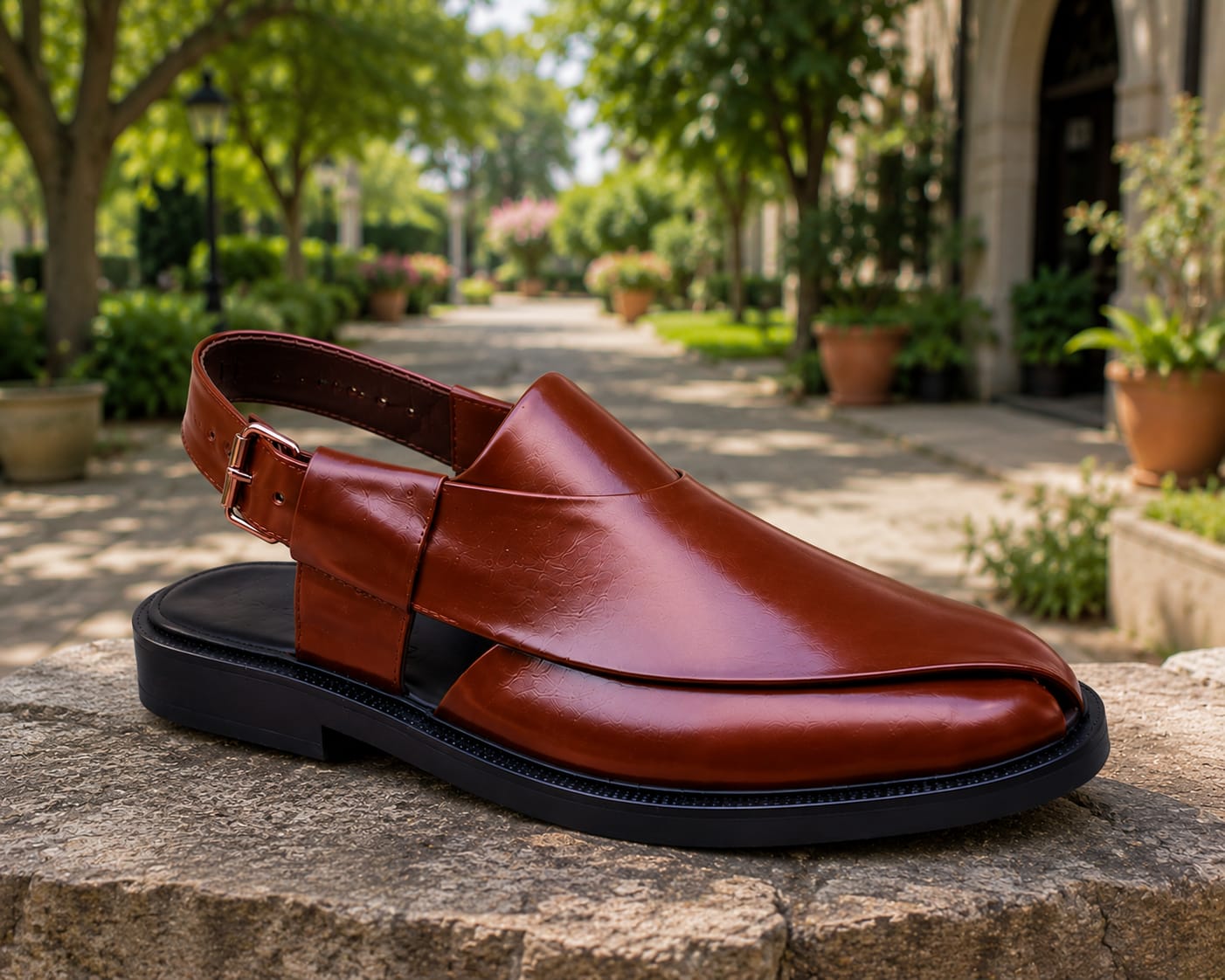 Peshawari Chappal for Men's - BROWN