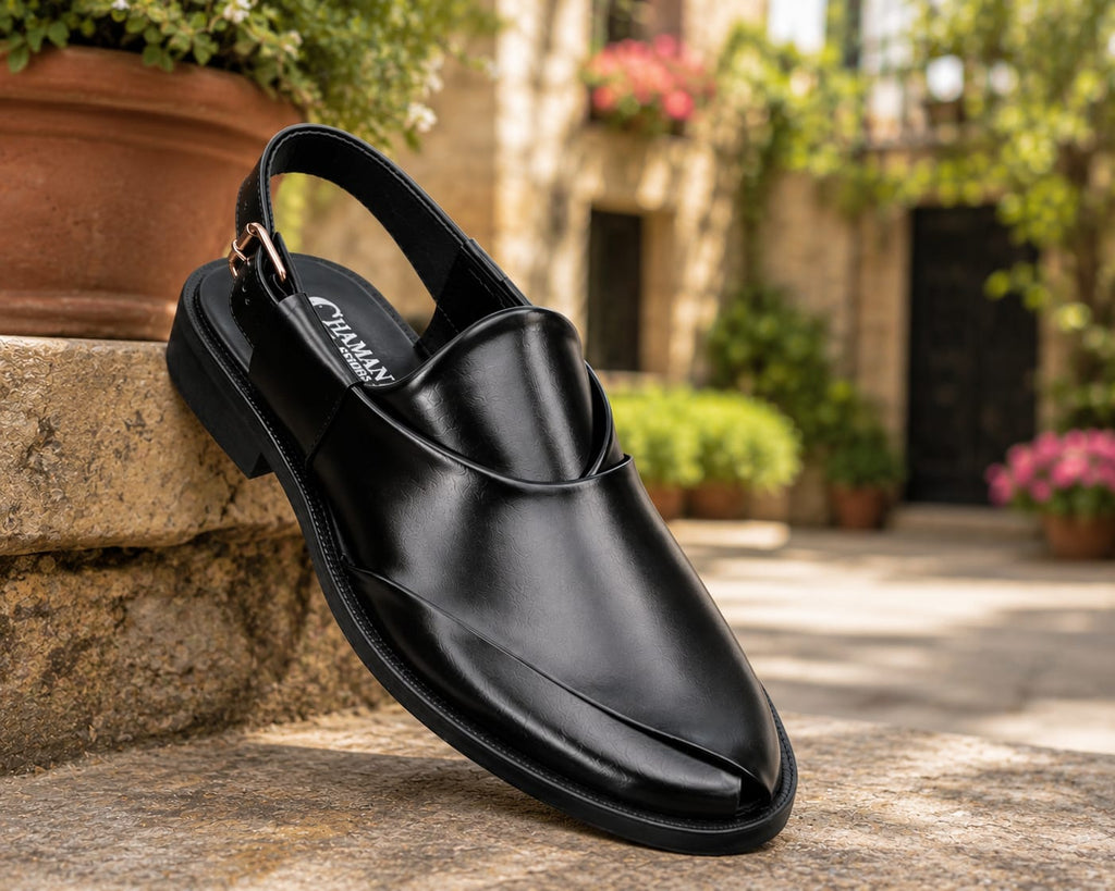 Peshawari Chappal for Men's- BLACK