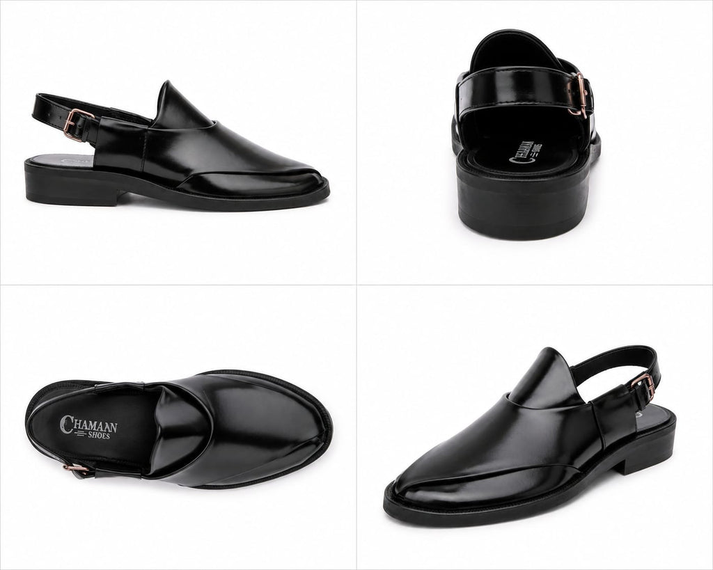 Peshawari Chappal for Men's- BLACK