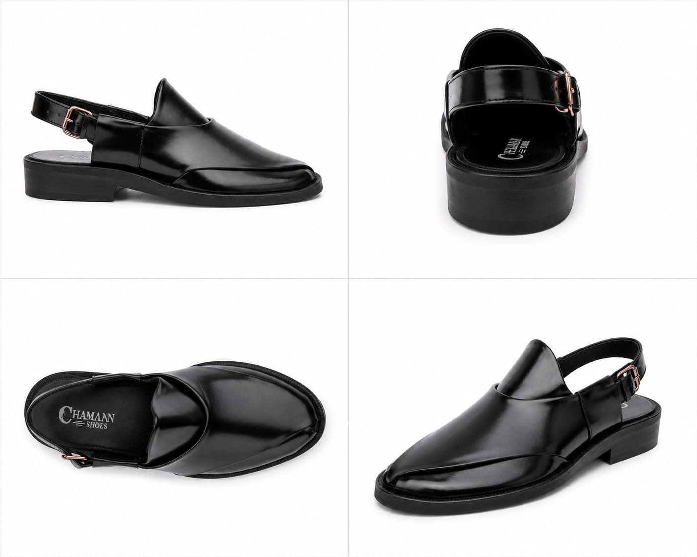 Peshawari Chappal for Men's- BLACK
