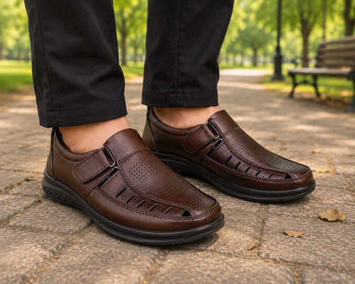 Ultra Soft and Comfortable shoes for Men's ( TPR- 110 ) - BROWN