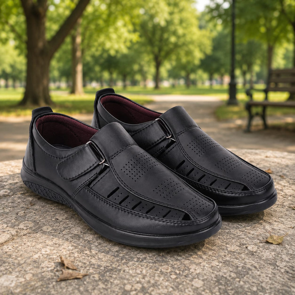 Ultra Soft and Comfortable shoes for Men's ( TPR-110 ) - BLACK